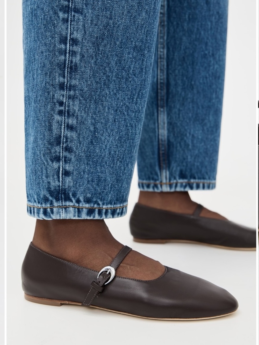 Staud Alba Mary Jane Flats | Espresso | Size: 39 - Picture 2 of 7